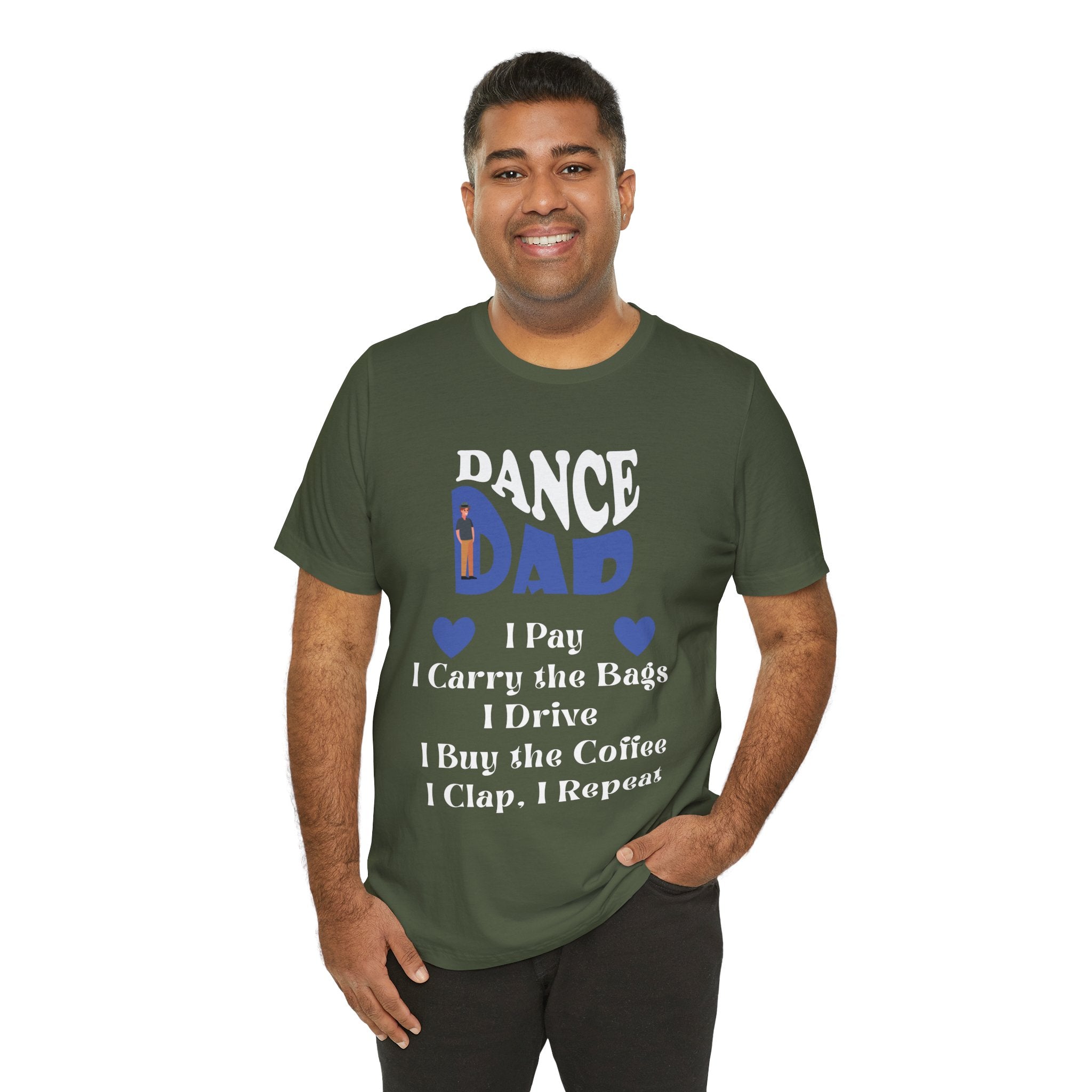 Adult Funny Dance Dad Checklist Graphic T-Shirt