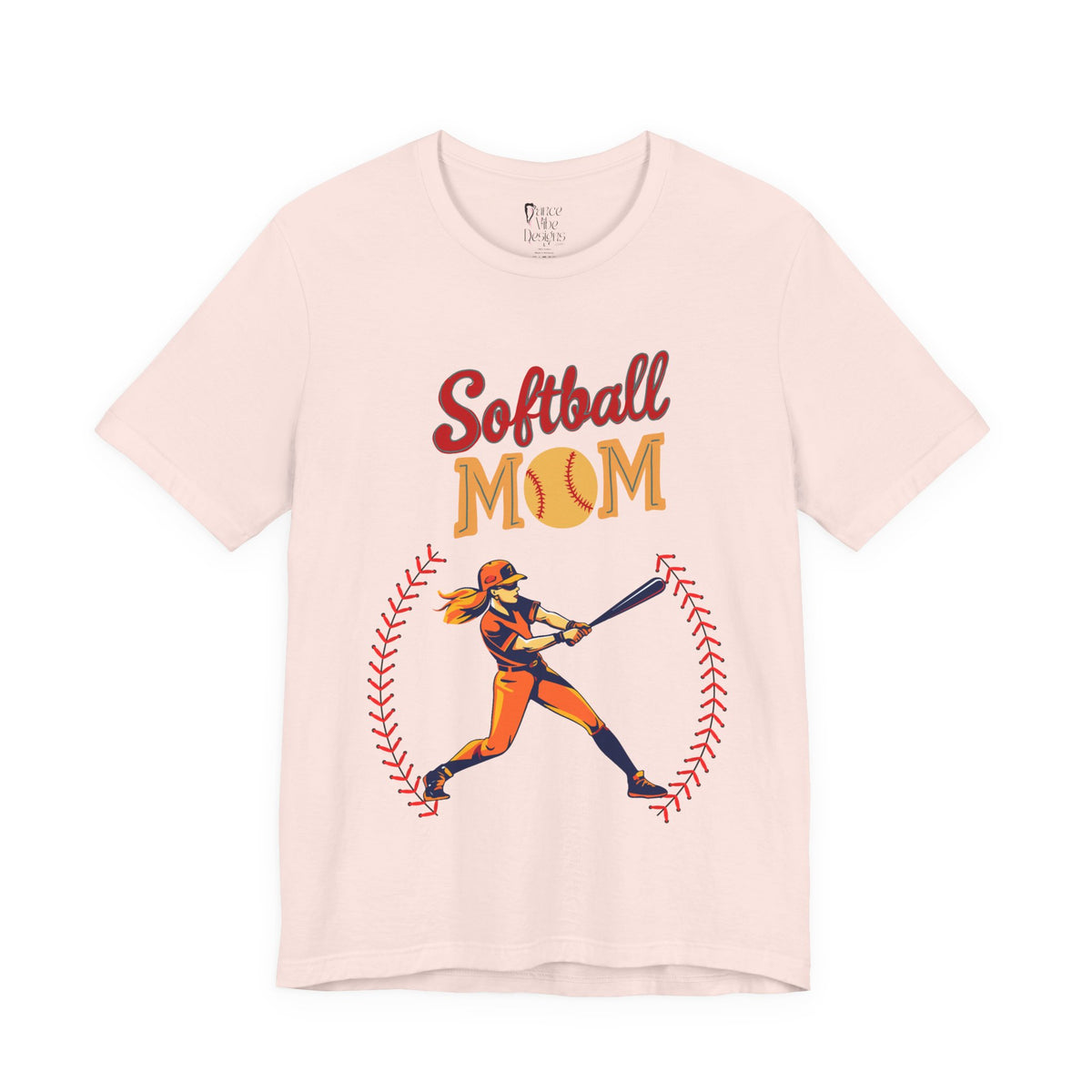Adult Mom Softball Graphic T-Shirt