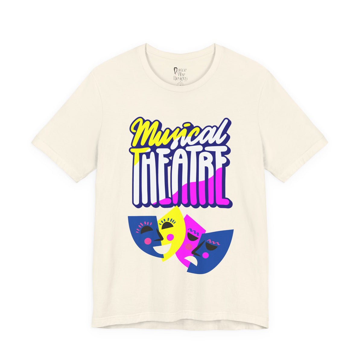 Adult Musical Theater Rainbow Mask Graphic T-Shirt