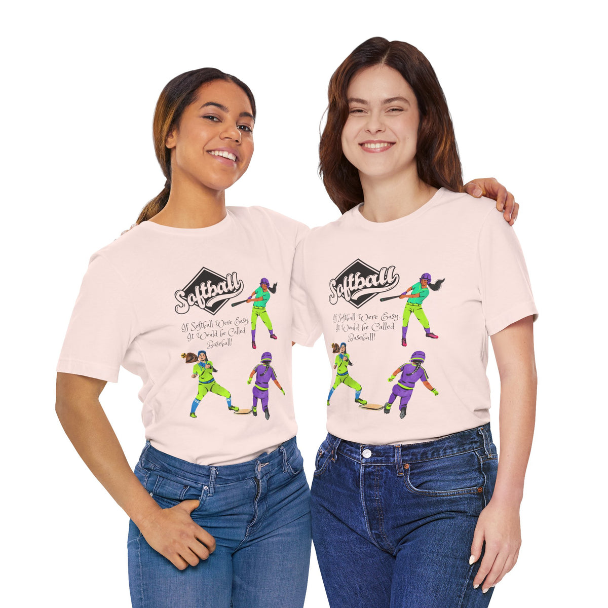 Adult If Softball Were Easy Graphic T-Shirt