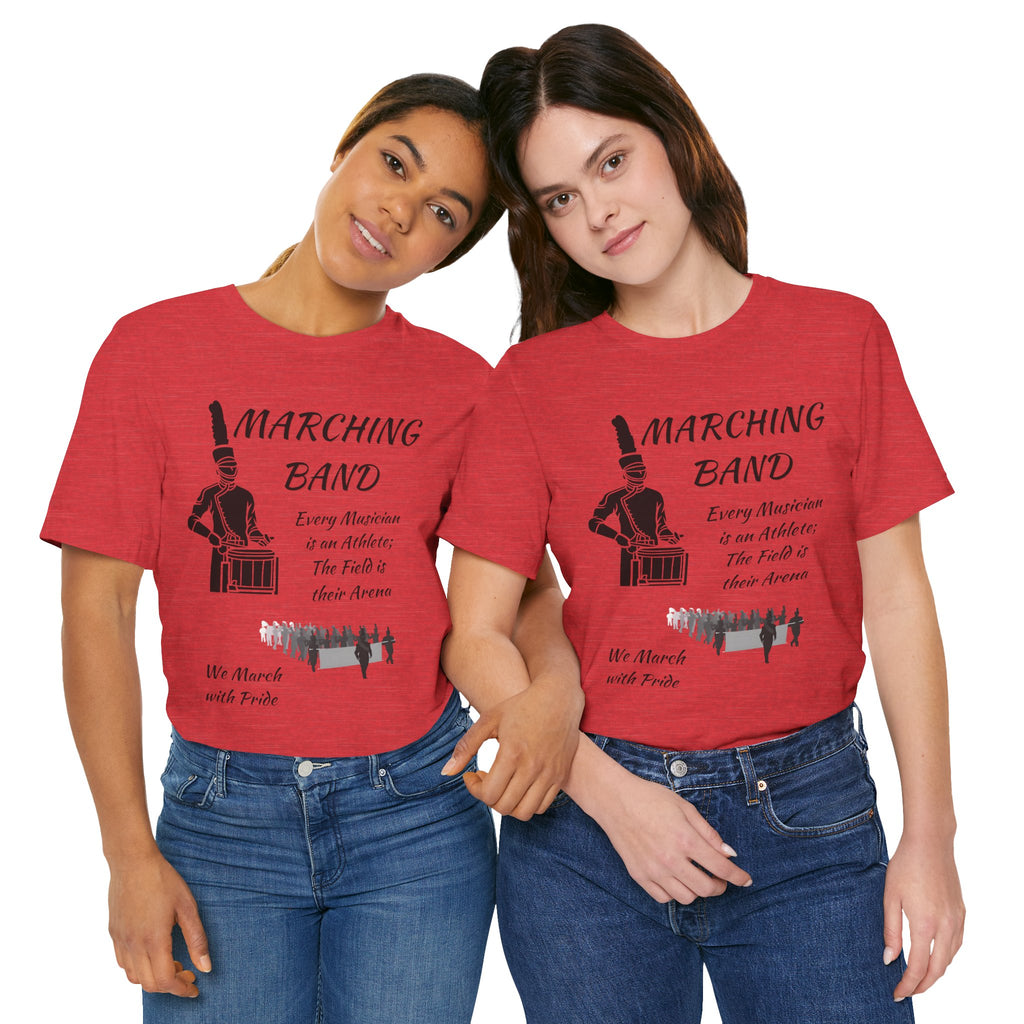 Adult Marching Band We March With Pride Graphic T-Shirt