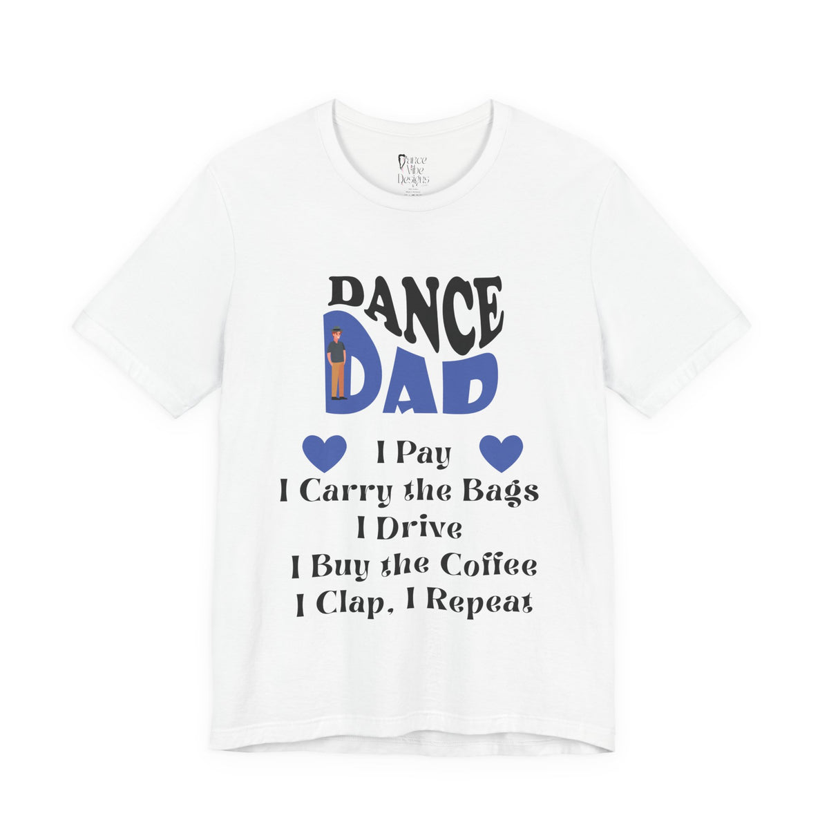 Adult Funny Dance Dad Checklist Graphic T-Shirt