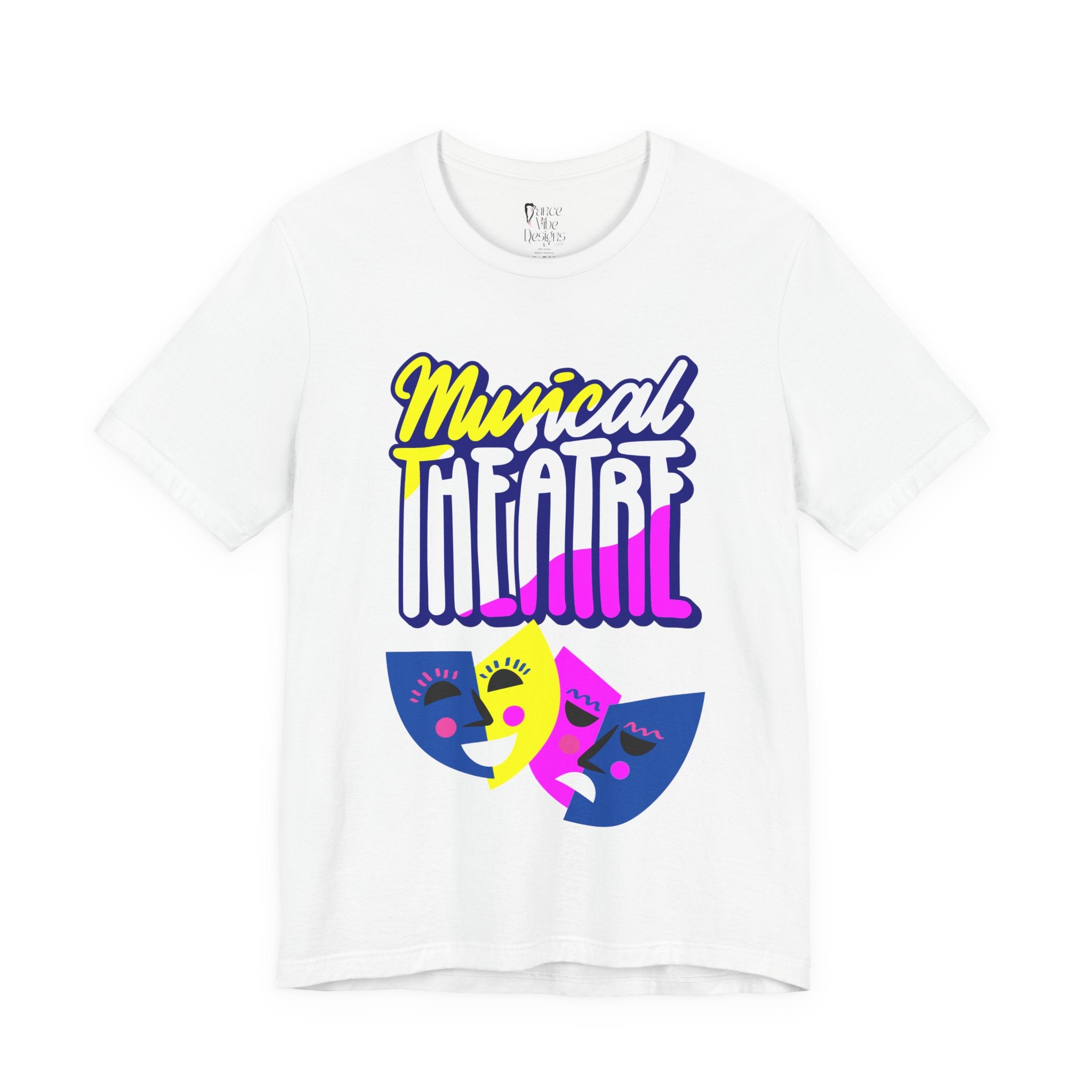 Adult Musical Theater Rainbow Mask Graphic T-Shirt