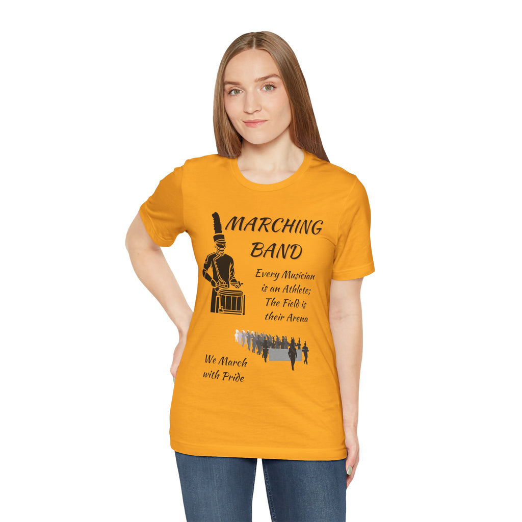 Adult Marching Band We March With Pride Graphic T-Shirt