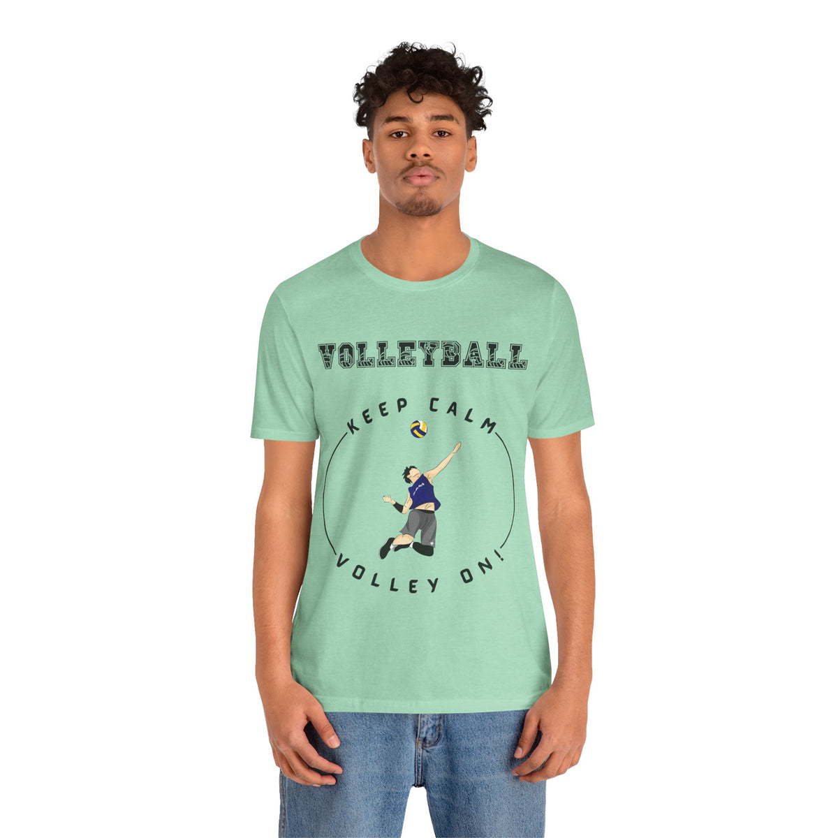 Adult Volleyball Male Graphic T-Shirt