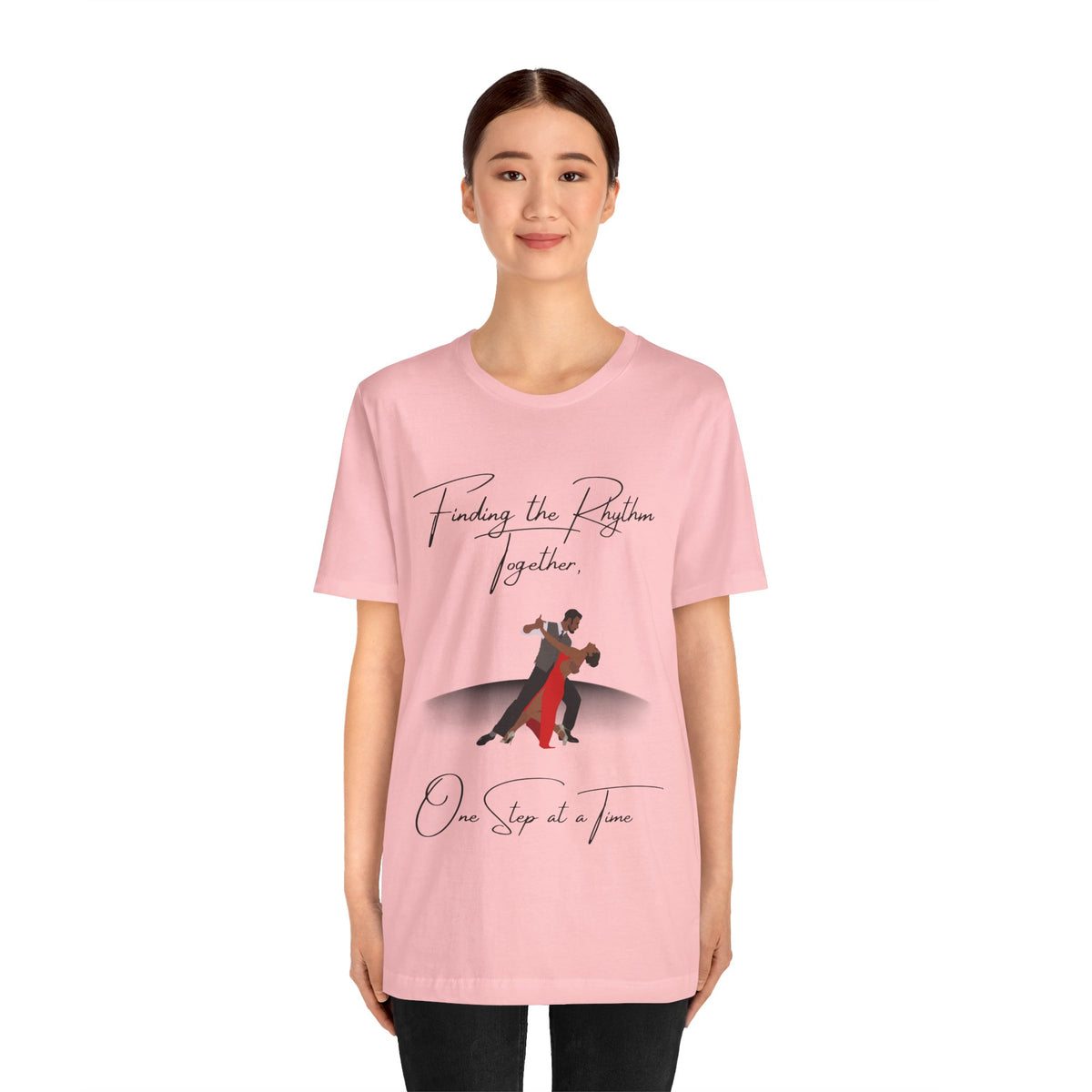 Adult Finding Rhythm Together Ballroom Latin Dance Couple Graphic T-Shirt