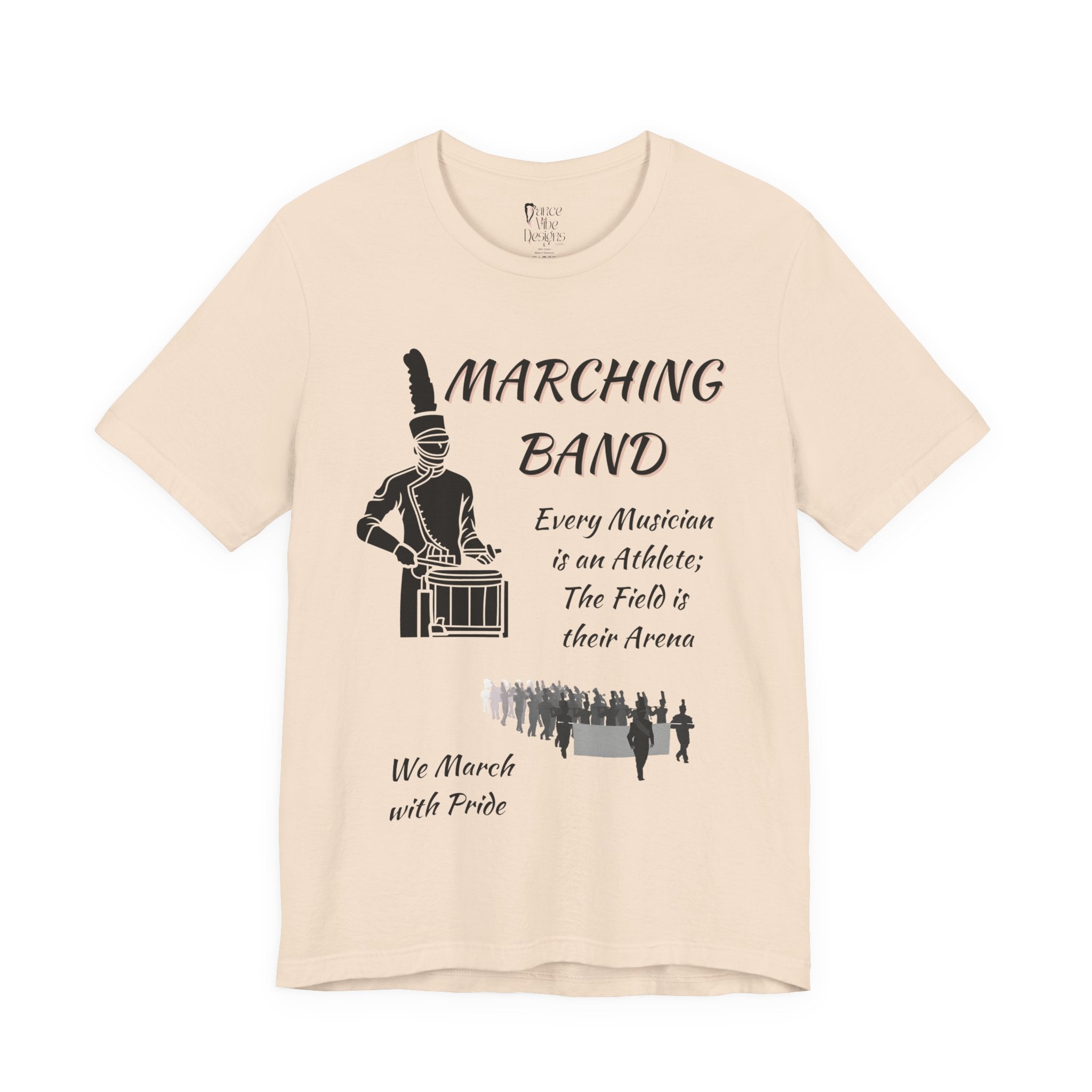Adult Marching Band We March With Pride Graphic T-Shirt