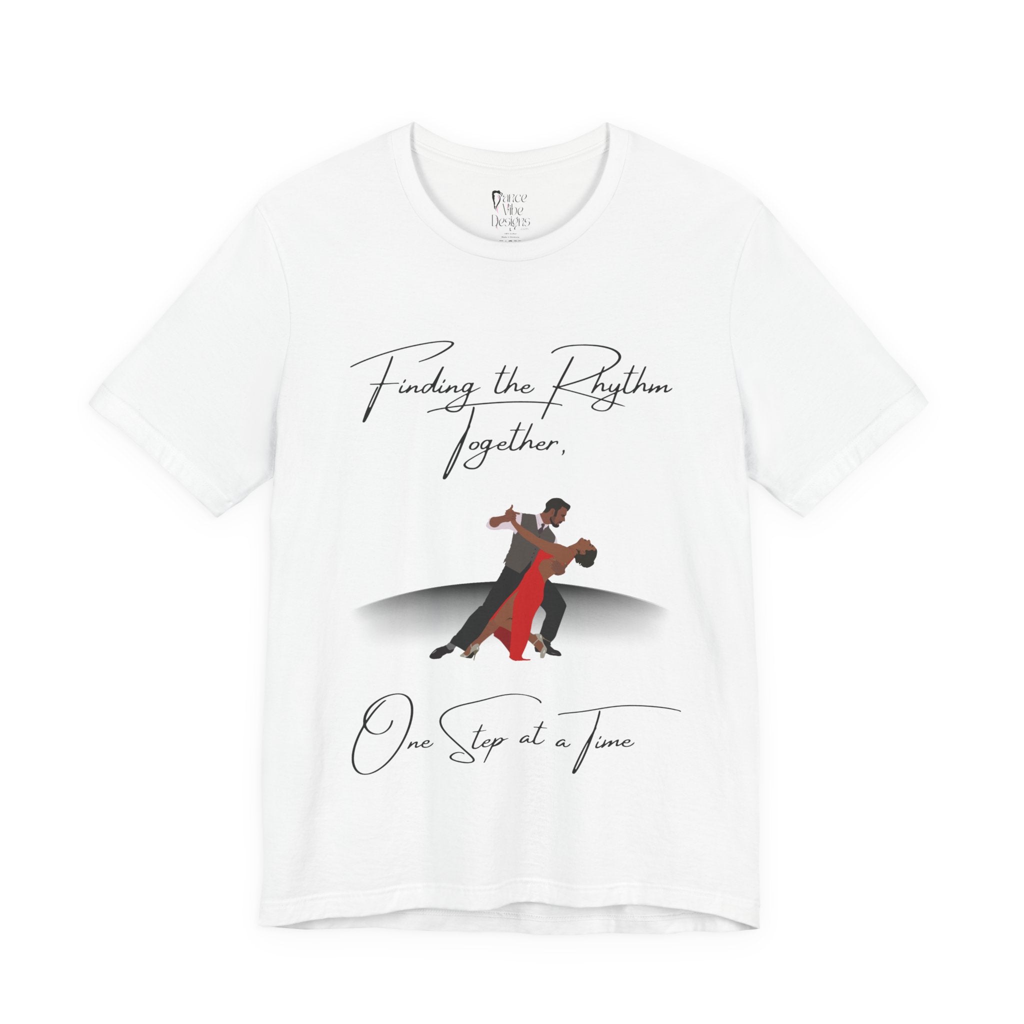 Adult Finding Rhythm Together Ballroom Latin Dance Couple Graphic T-Shirt