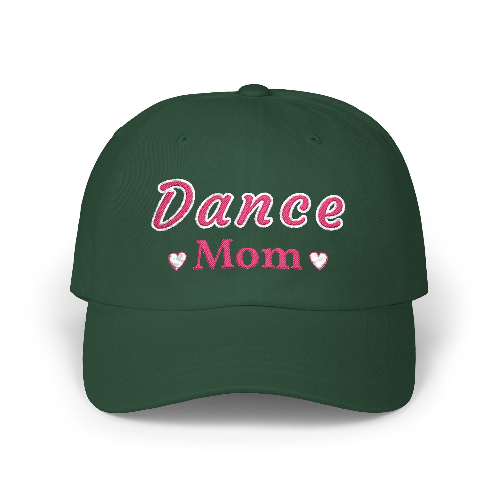 Spruce embroidered classic dad cap hat with a Dance Mom text and graphic Front view
