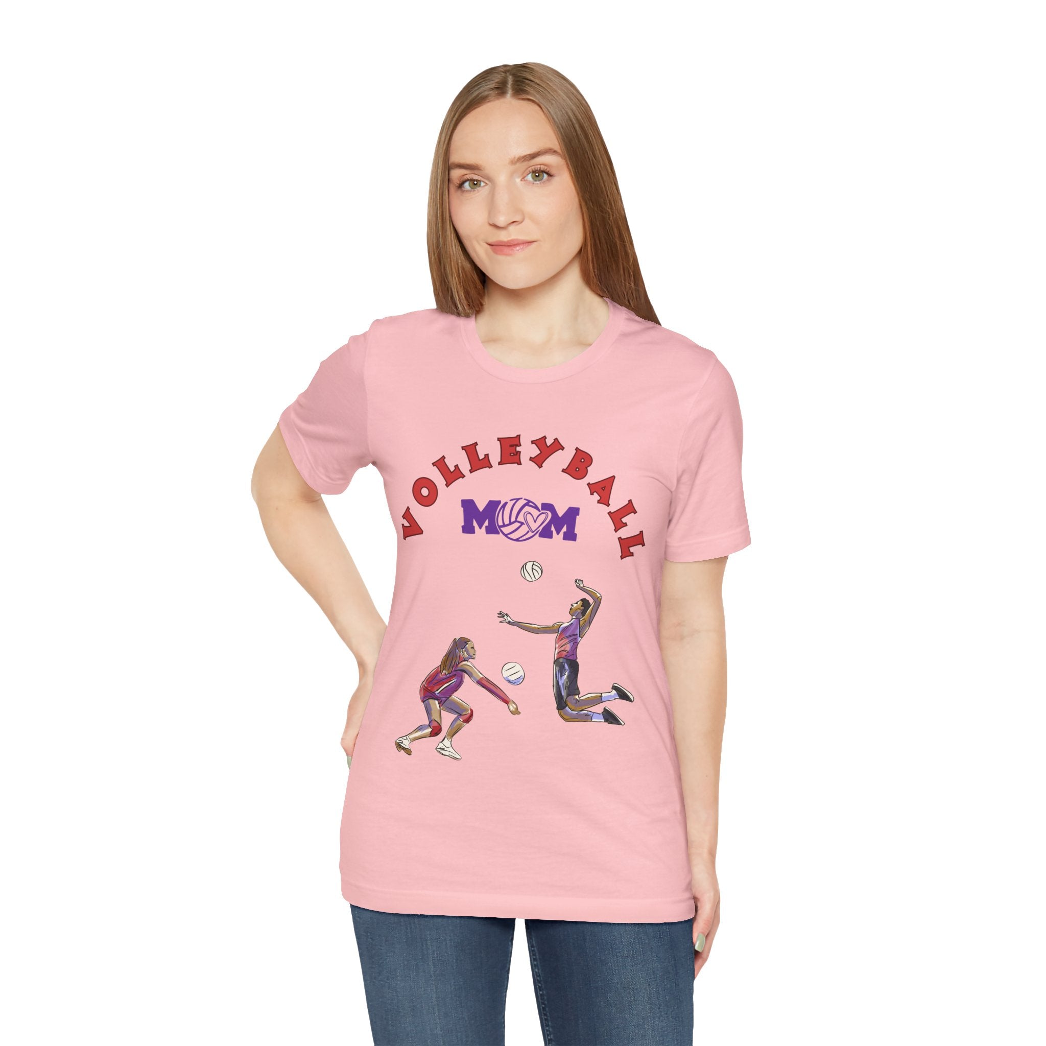 Adult Mom Volleyball Sportswear Graphic T-Shirt