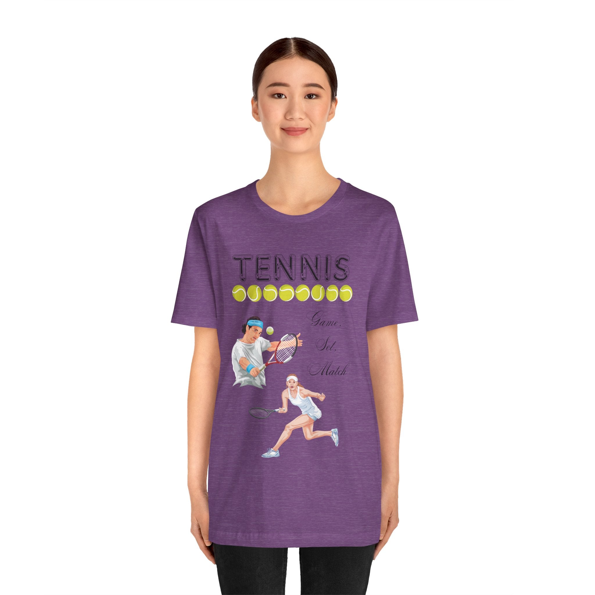Adult Tennis Game Set Match Graphic T-Shirt