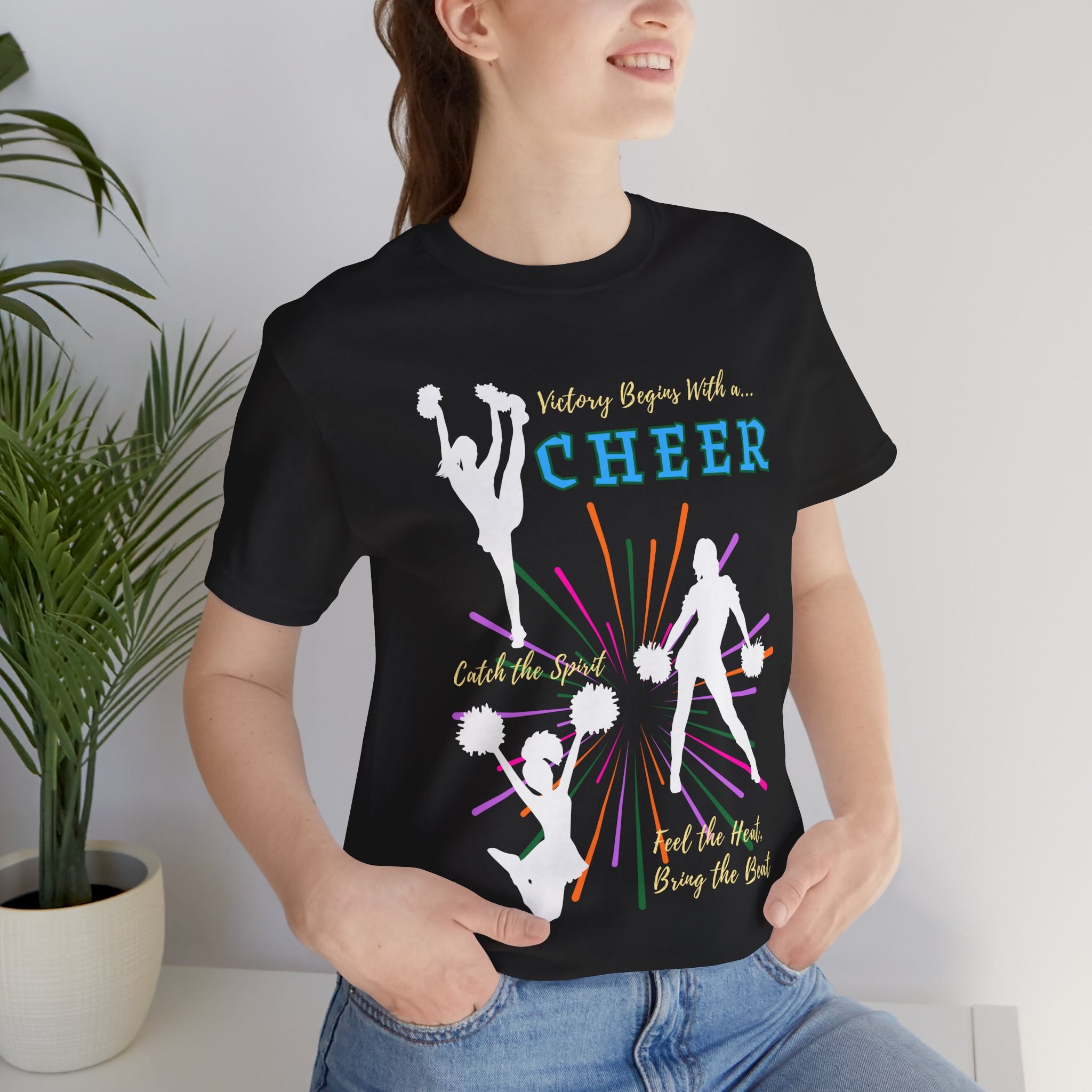 Adult Cheer Catch the Spirit Graphic T-Shirt