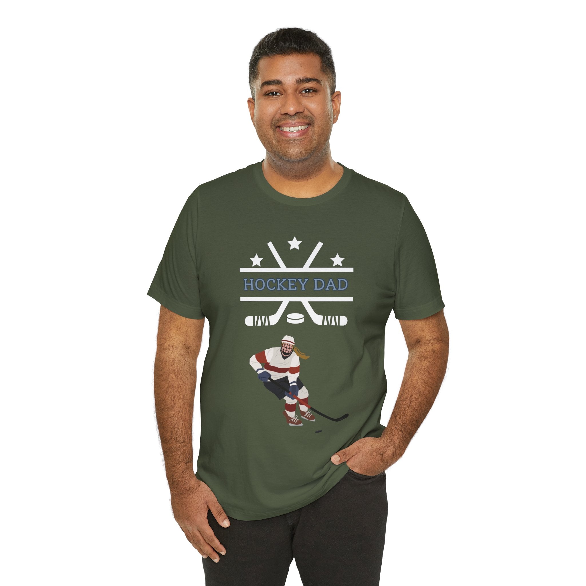 Adult Dad Hockey Daughter Graphic T-Shirt