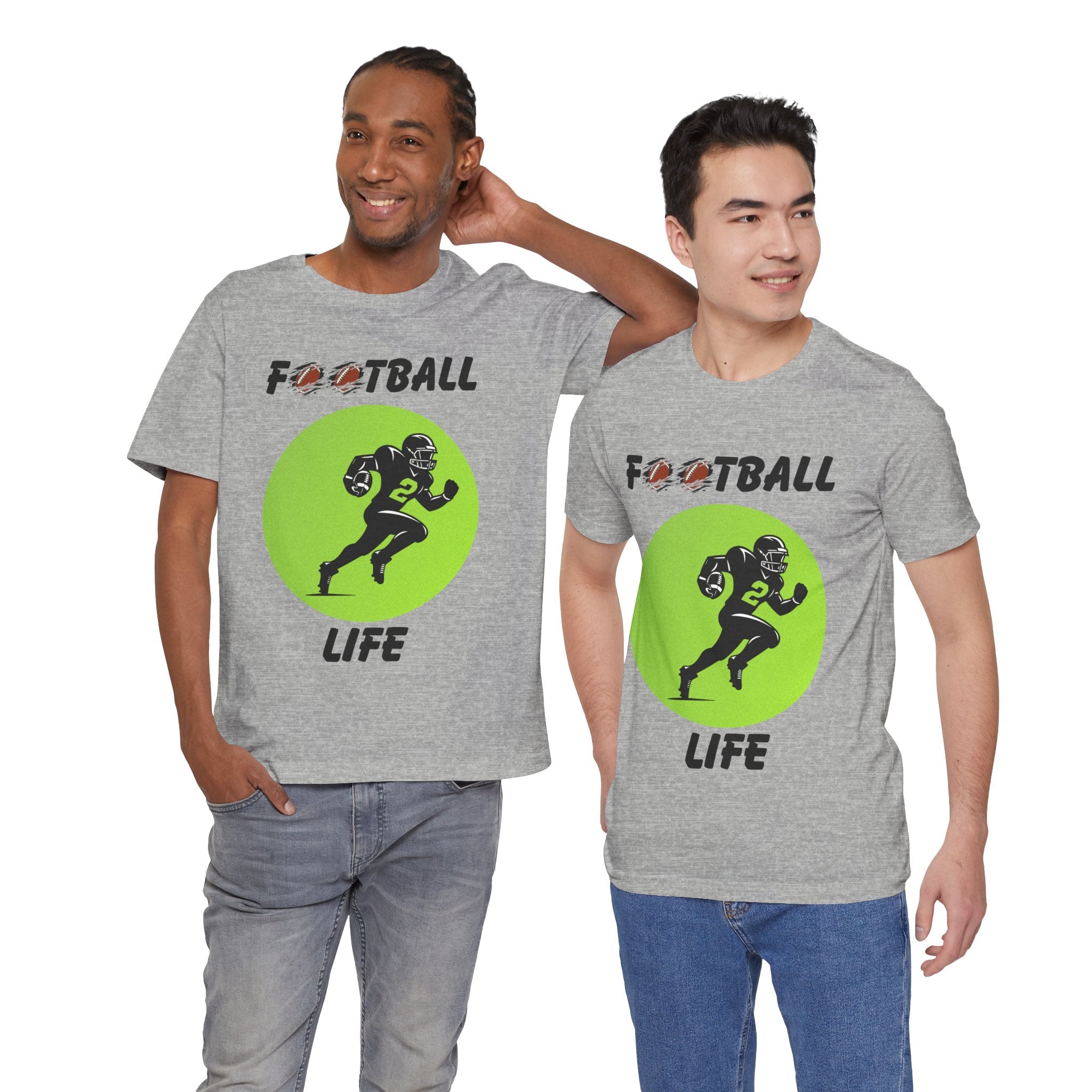 Adult Football Life Graphic T-Shirt