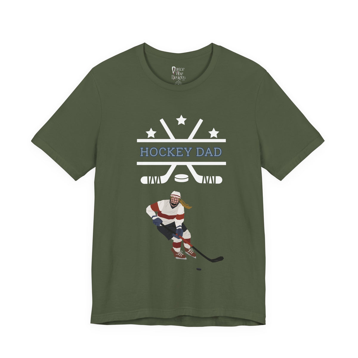 Adult Dad Hockey Daughter Graphic T-Shirt