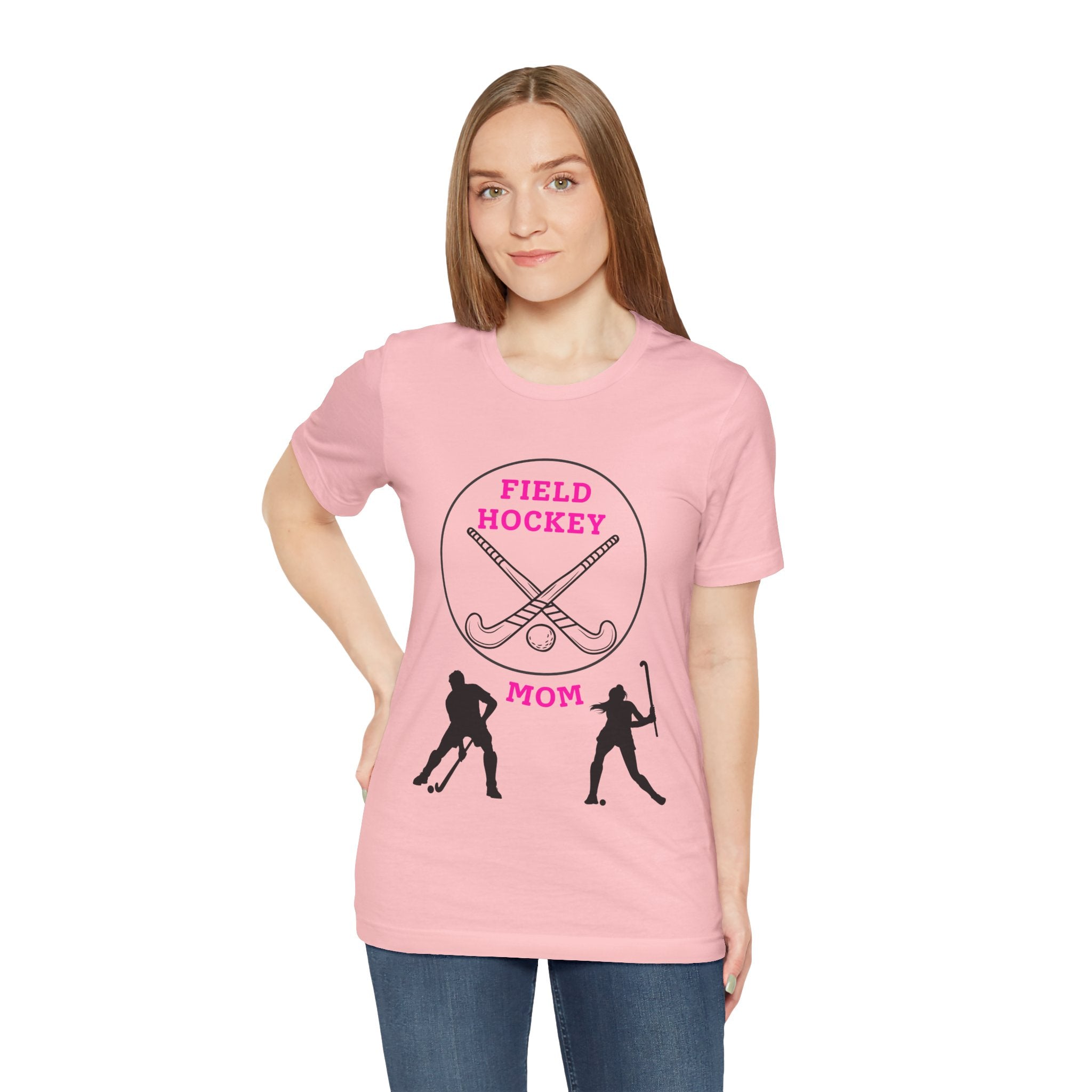Adult Mom Field Hockey Graphic T-Shirt