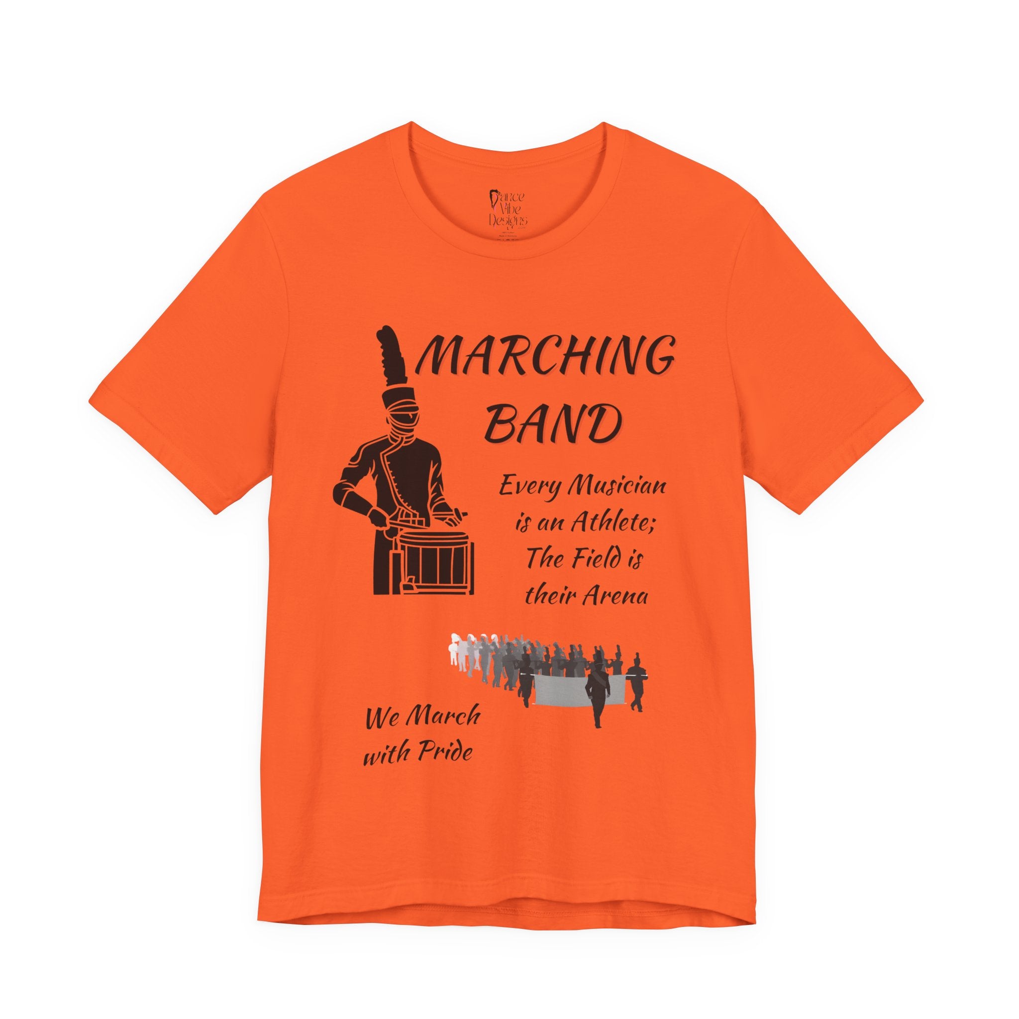 Adult Marching Band We March With Pride Graphic T-Shirt