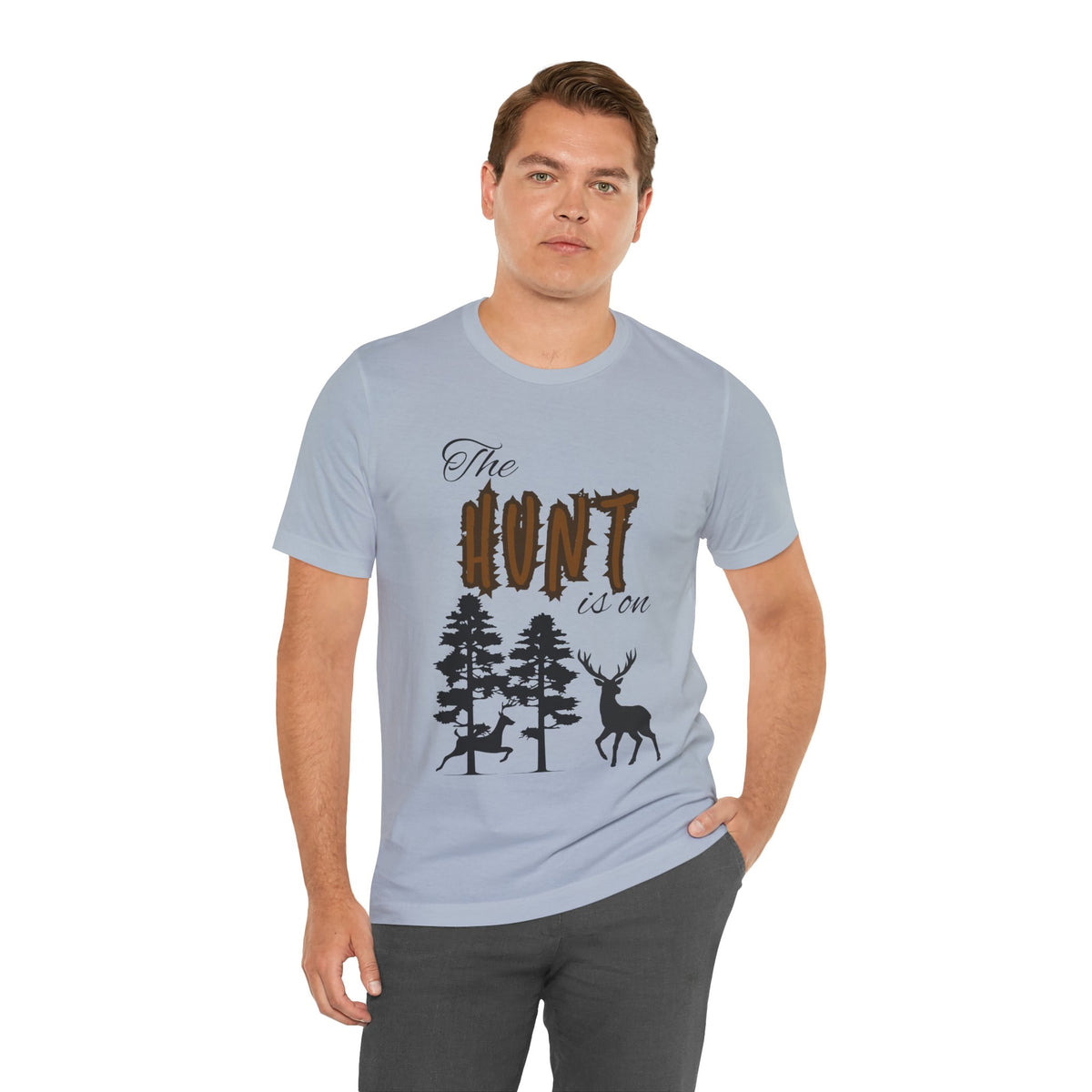 Adult Hunting The Hunt Is On Graphic T-Shirt