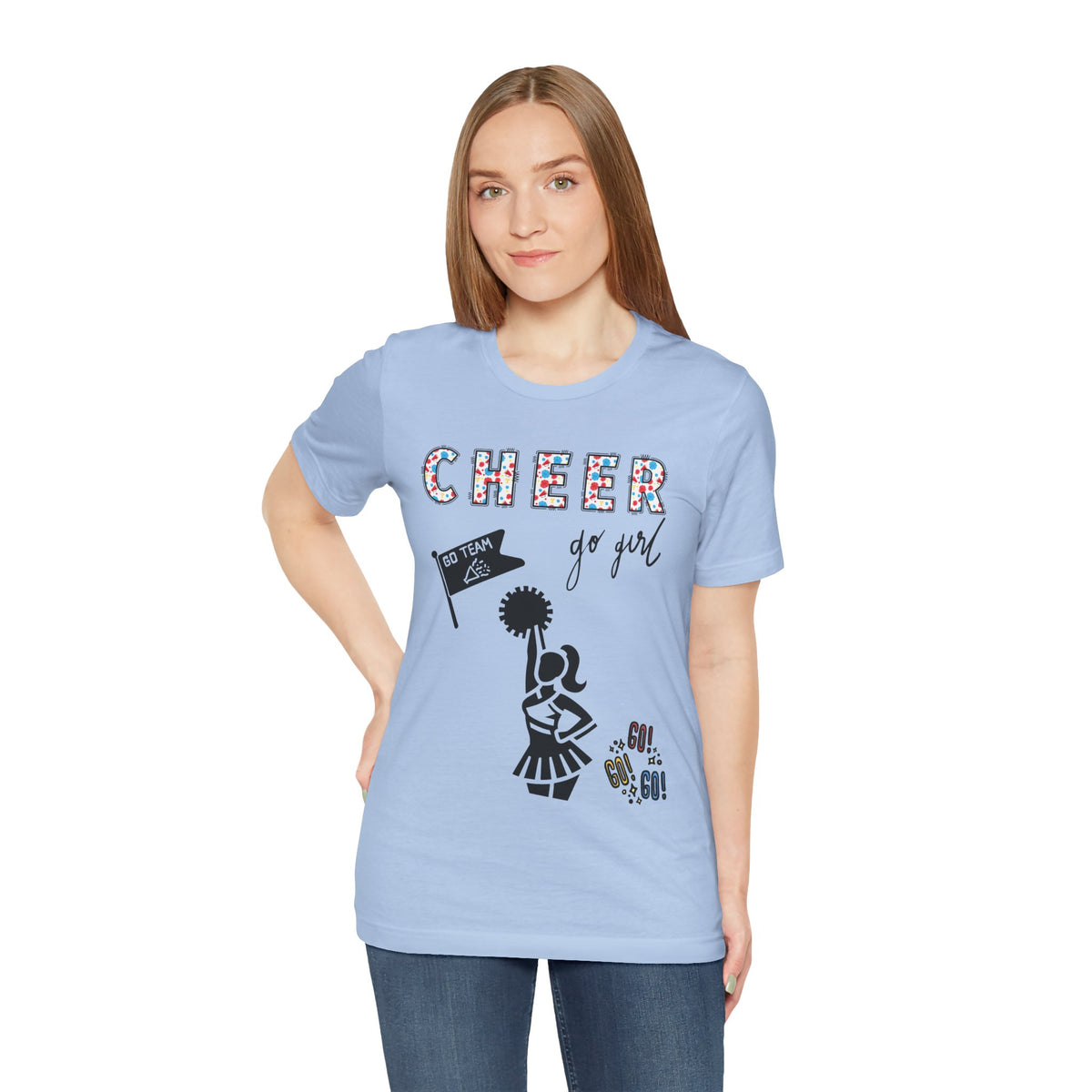 Adult Cheer Go Girl Graphic T-Shirt