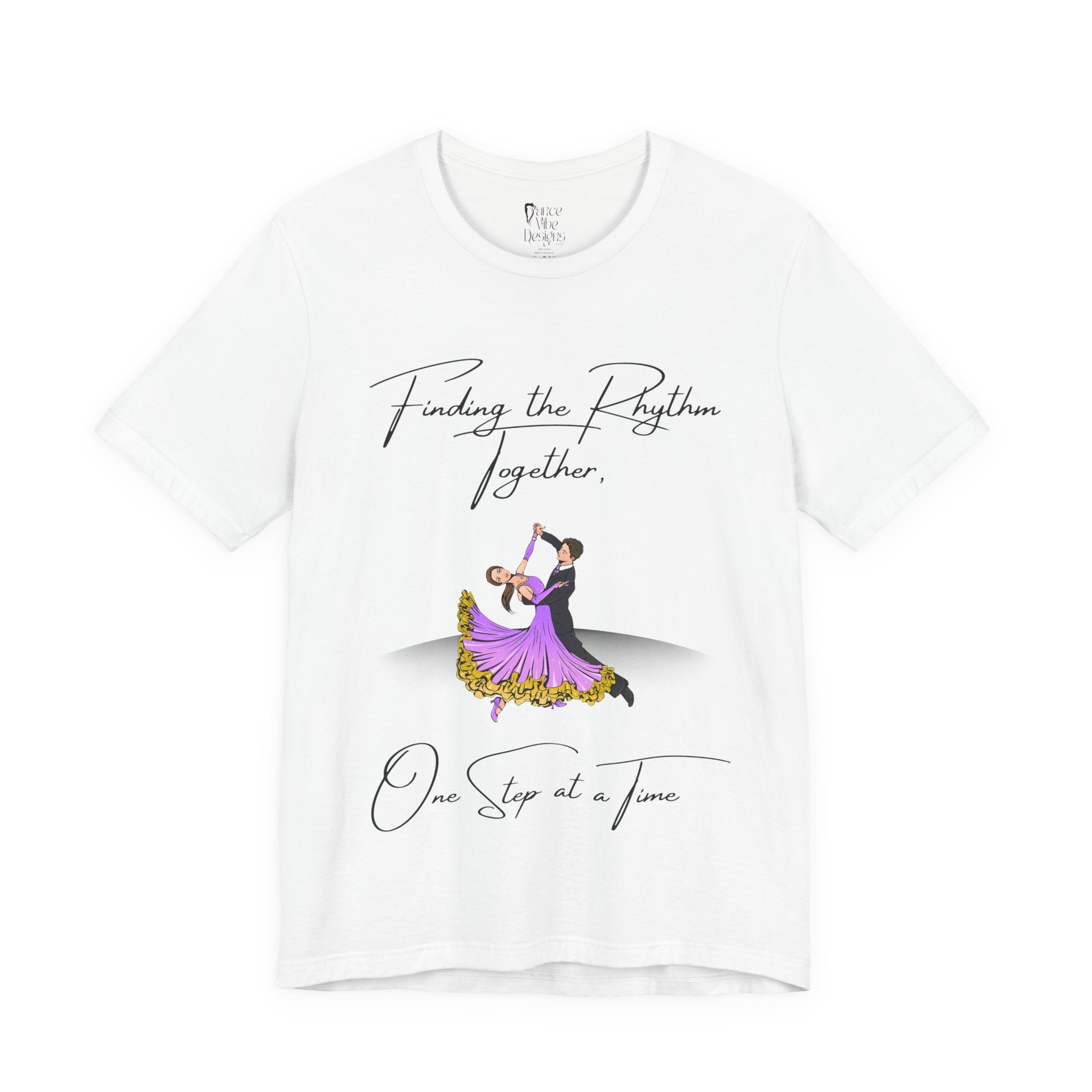 Adult Finding Rhythm Together Ballroom Latin Dance Couple Graphic T-Shirt