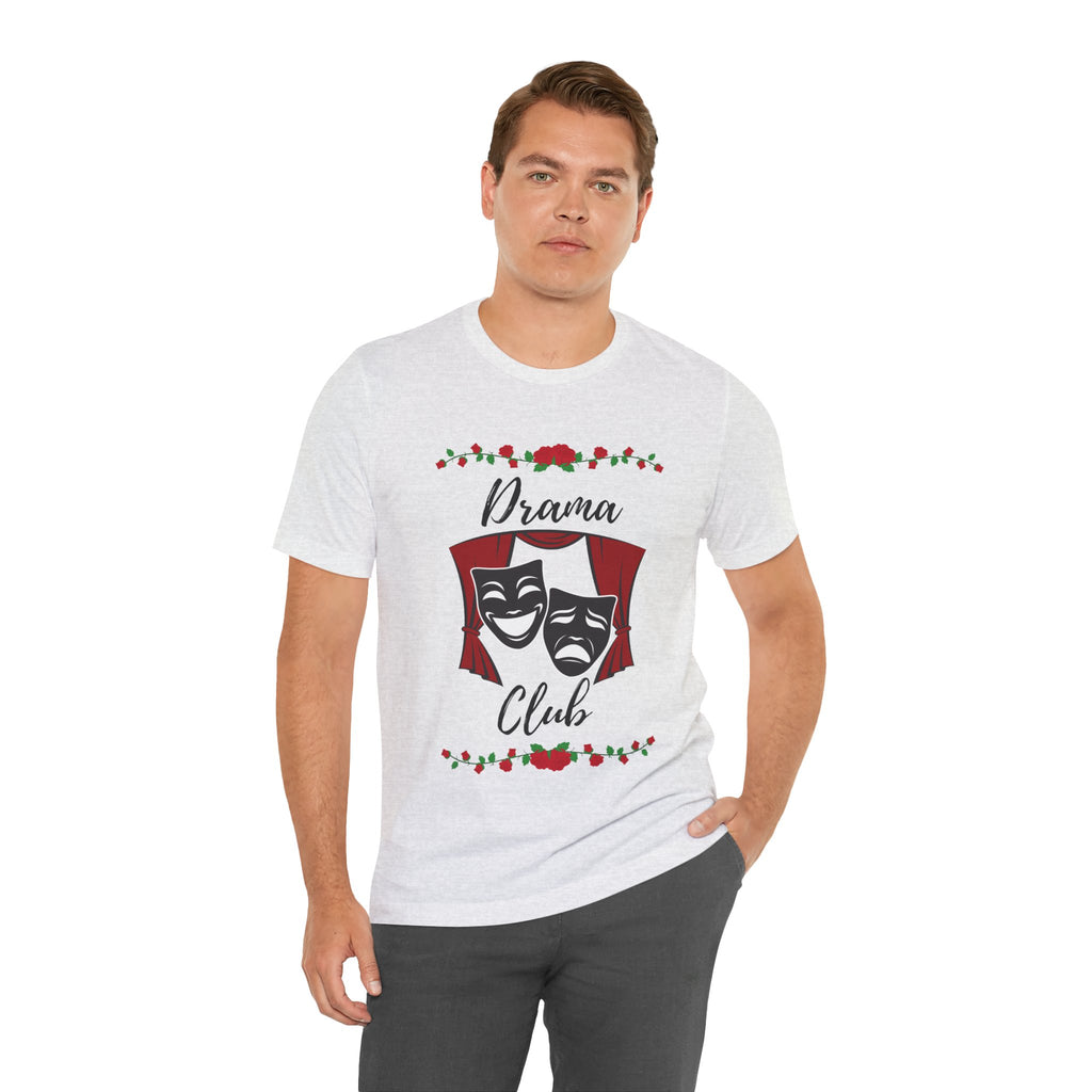 Adult Drama Club Masks Roses Graphic T-Shirt