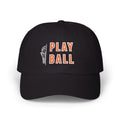 Black classic cap featuring an embroidered Play Ball text with basketball graphic.