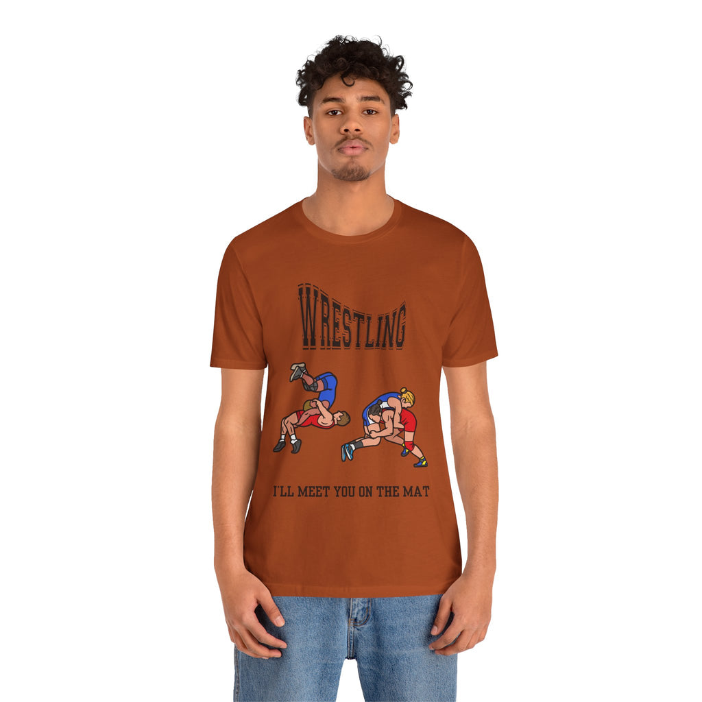 Adult Wrestling I'll Meet You On The Mat Graphic T-Shirt
