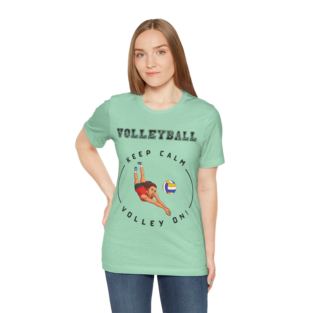 Adult Volleyball Female Graphic T-Shirt