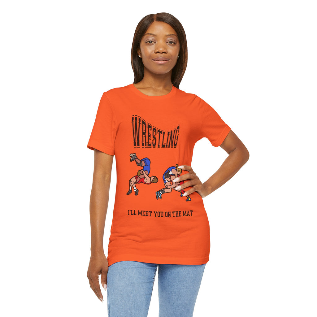 Adult Wrestling I'll Meet You On The Mat Graphic T-Shirt