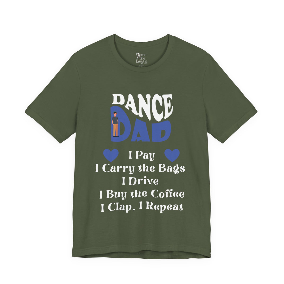 Adult Funny Dance Dad Checklist Graphic T-Shirt