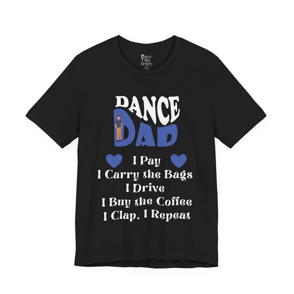 Adult Funny Dance Dad Checklist Graphic T-Shirt