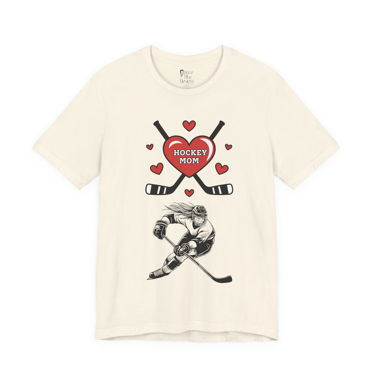 Adult Mom Hockey Daughter Graphic T-Shirt
