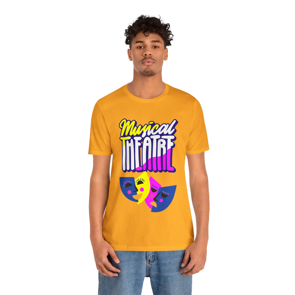 Adult Musical Theater Rainbow Mask Graphic T-Shirt