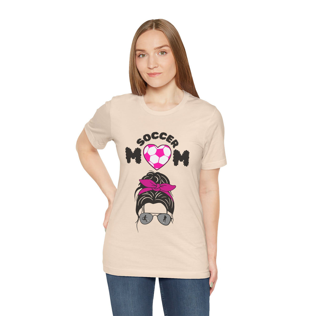 Adult Mom Soccer Graphic T-Shirt