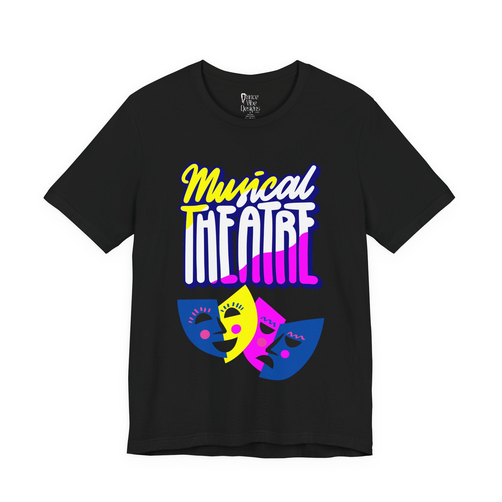 Adult Musical Theater Rainbow Mask Graphic T-Shirt