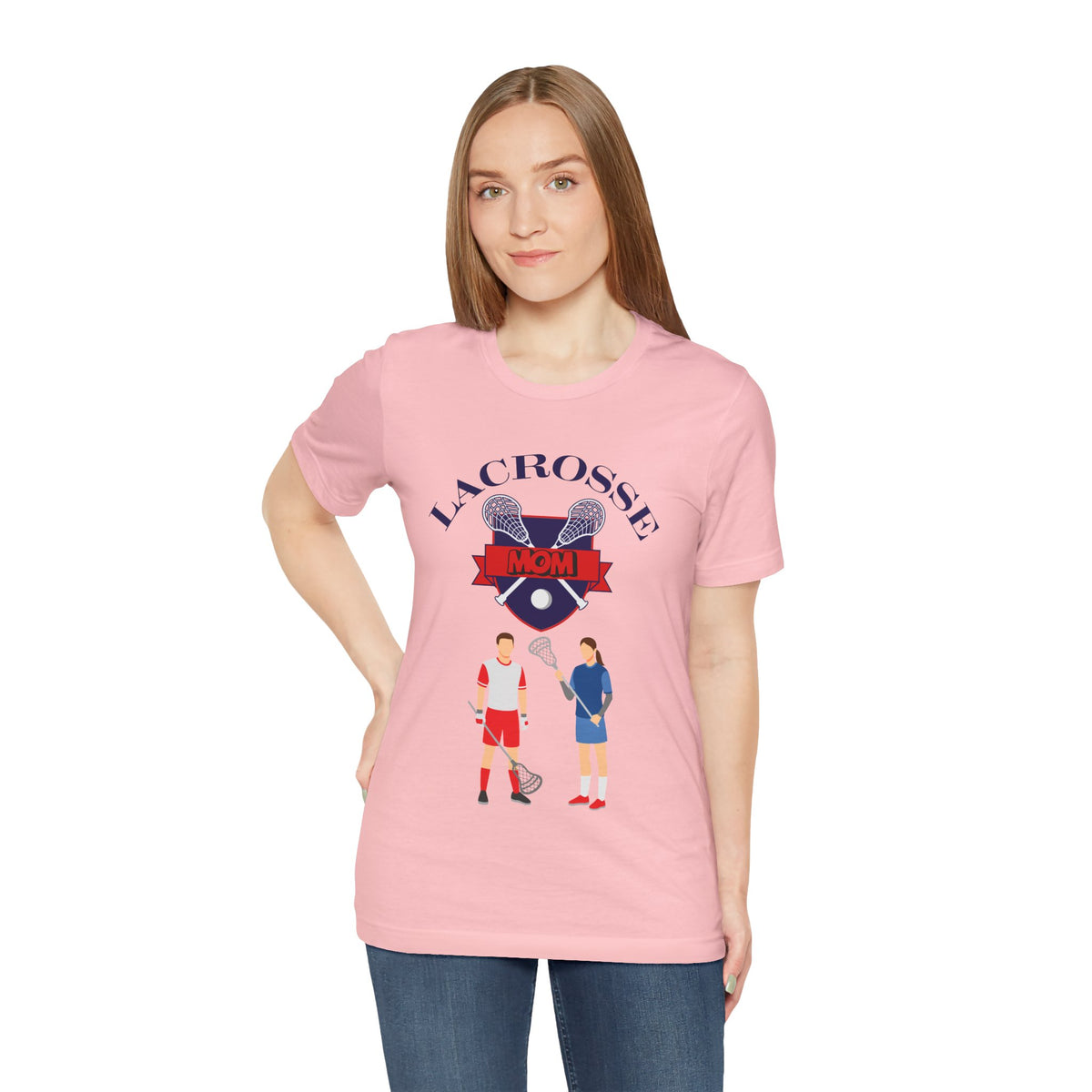 Adult Mom Lacrosse Graphic T-Shirt