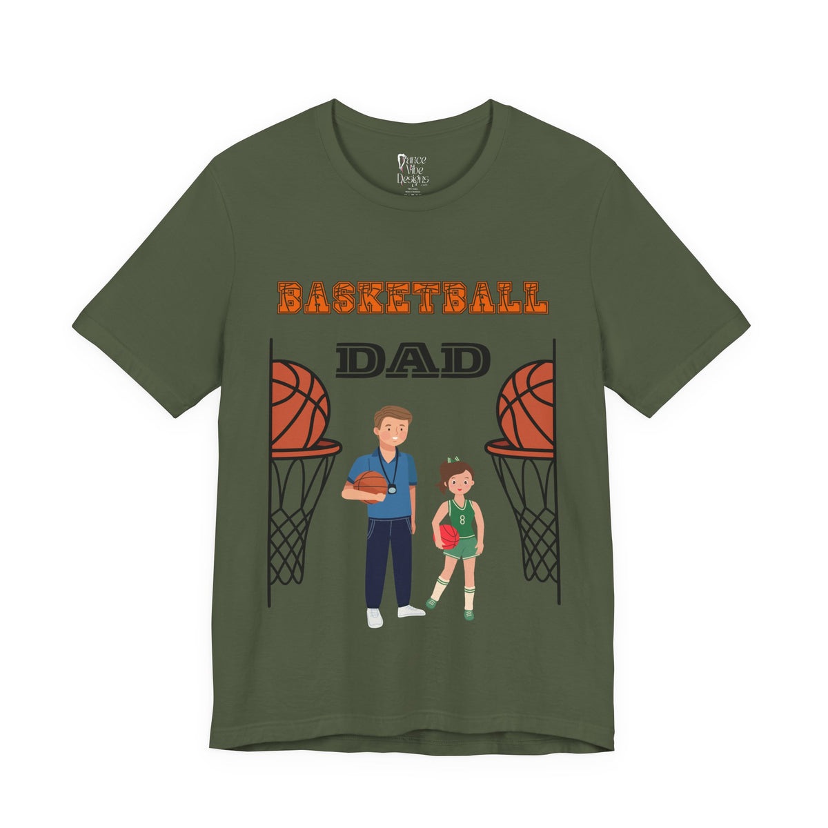 Adult Dad Basketball Daughter Graphic T-Shirt