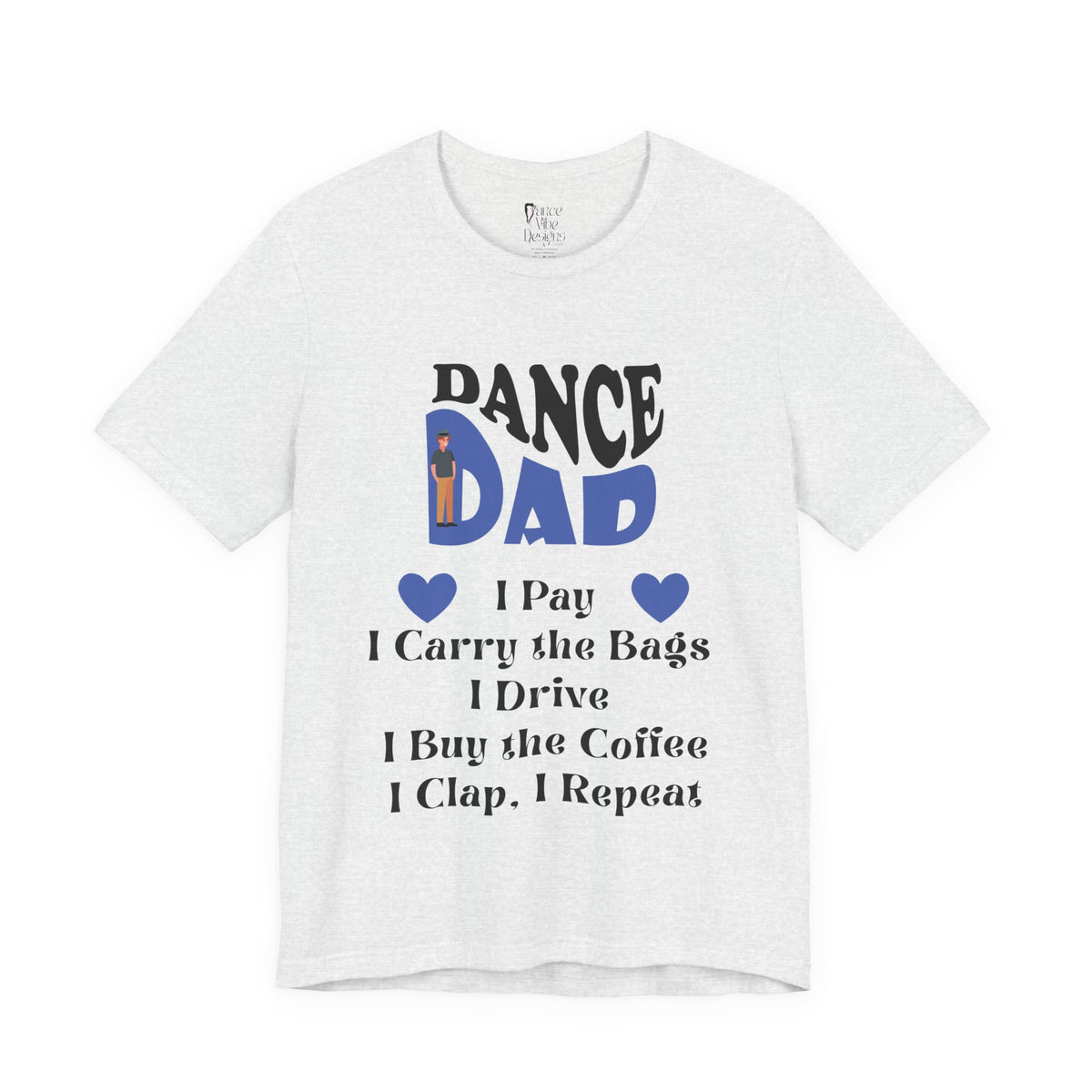 Adult Funny Dance Dad Checklist Graphic T-Shirt