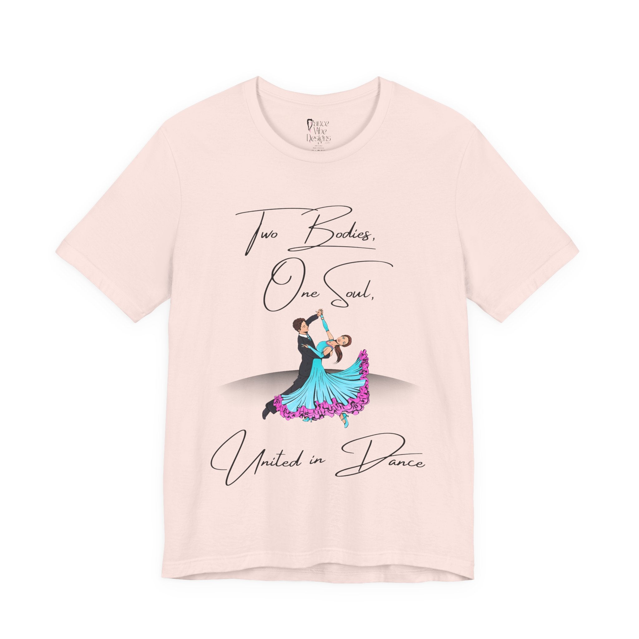 Adult Two Bodies One Soul Ballroom Latin Dance Couple Graphic T-Shirt