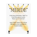 Dance poster wall art with the word MERDE and an explanation of its meaning in performance context Size 16x20