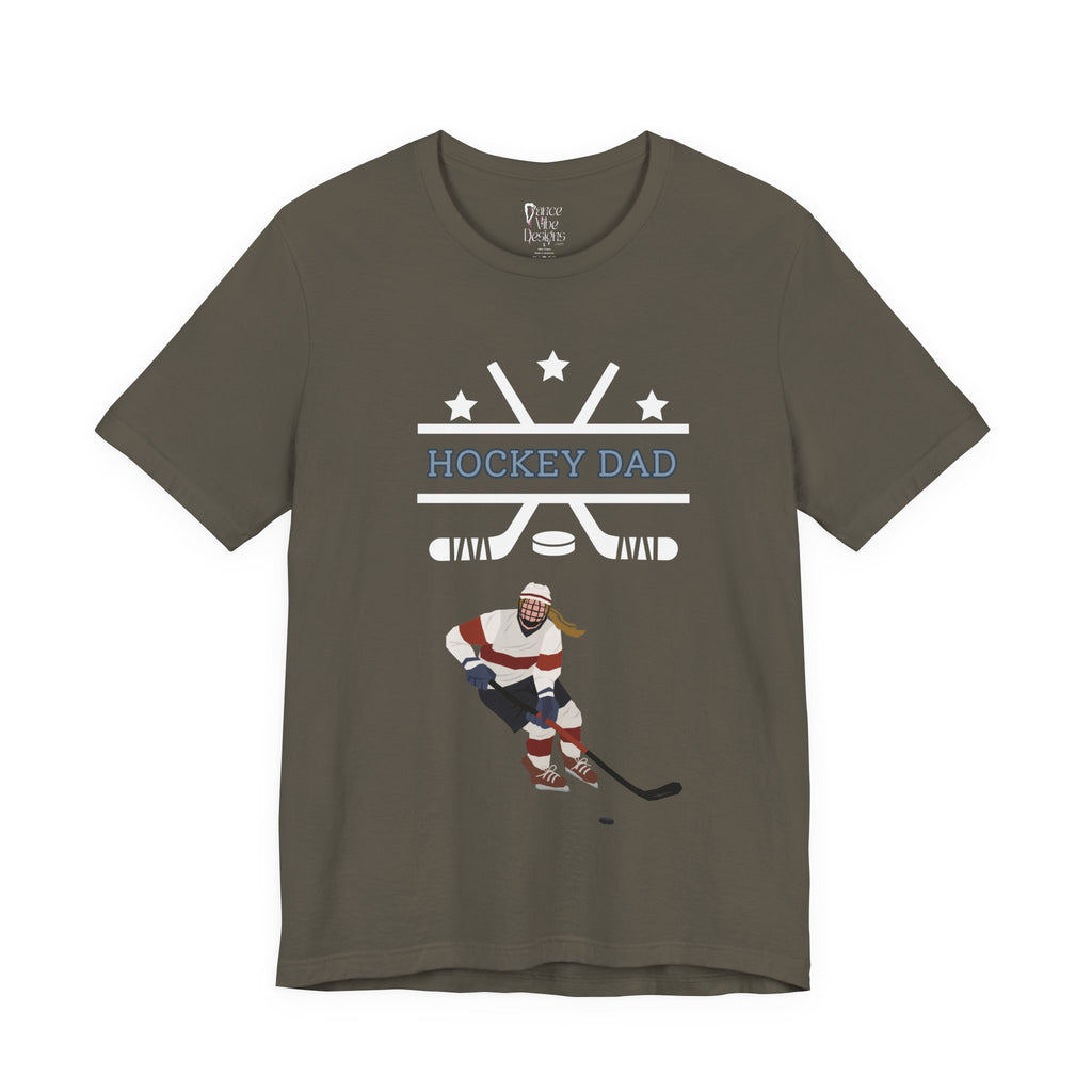 Adult Dad Hockey Daughter Graphic T-Shirt
