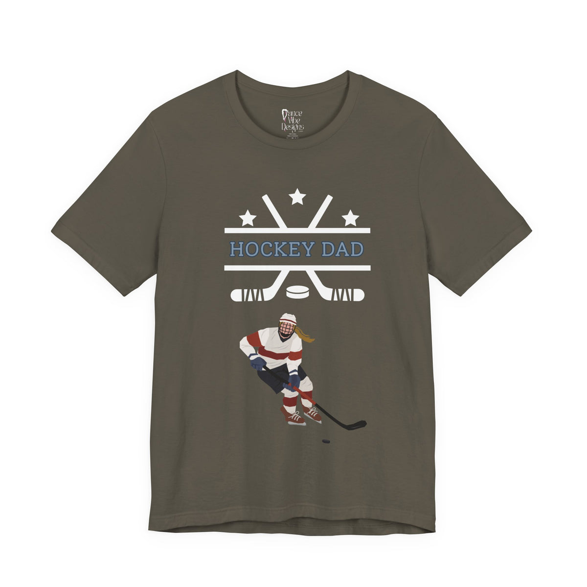 Adult Dad Hockey Daughter Graphic T-Shirt