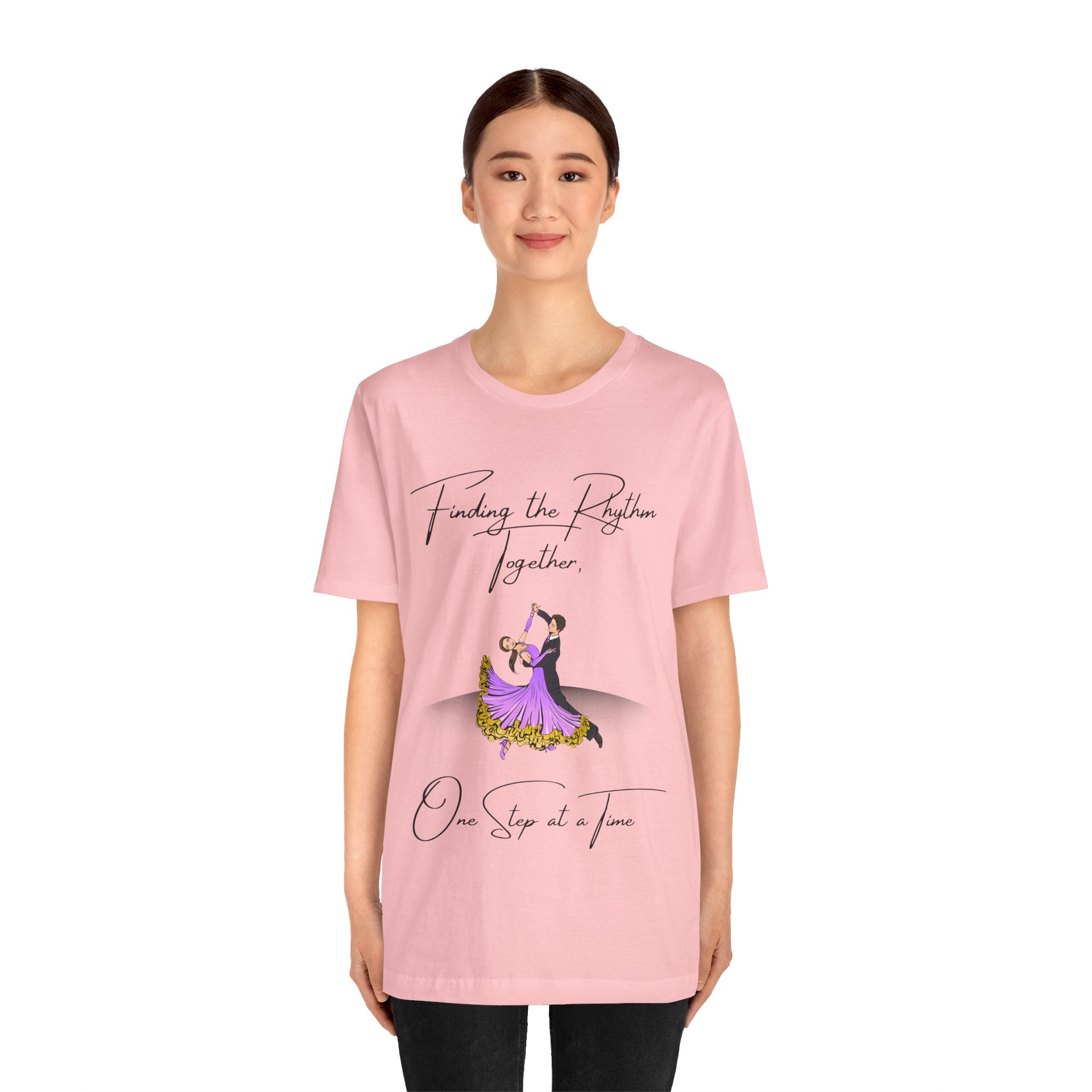 Adult Finding Rhythm Together Ballroom Latin Dance Couple Graphic T-Shirt