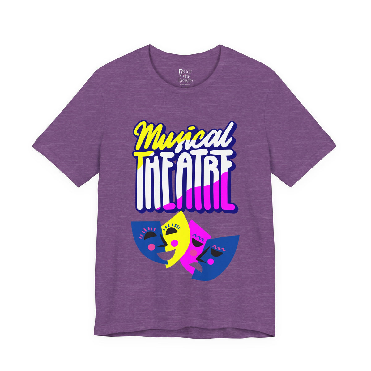 Adult Musical Theater Rainbow Mask Graphic T-Shirt