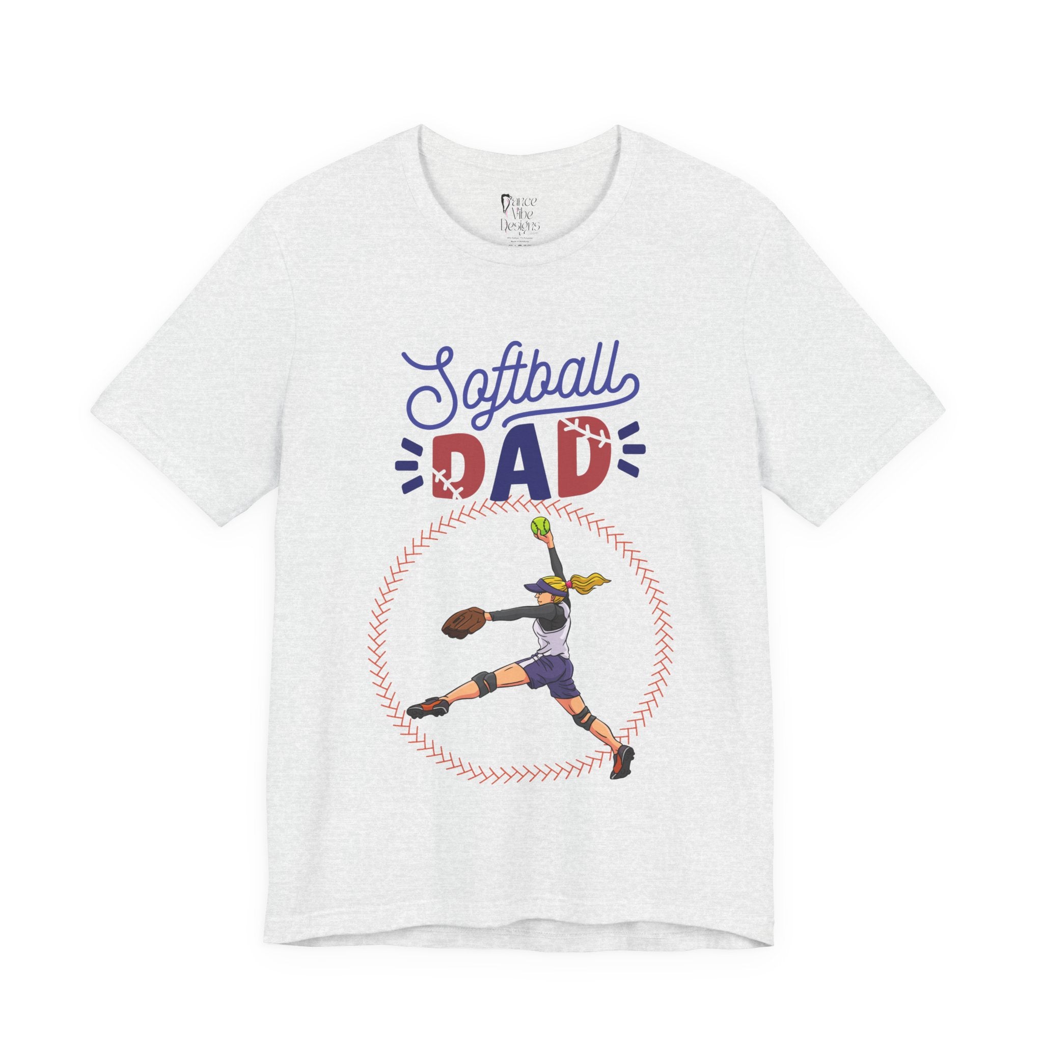 Adult Dad Softball Graphic T-Shirt