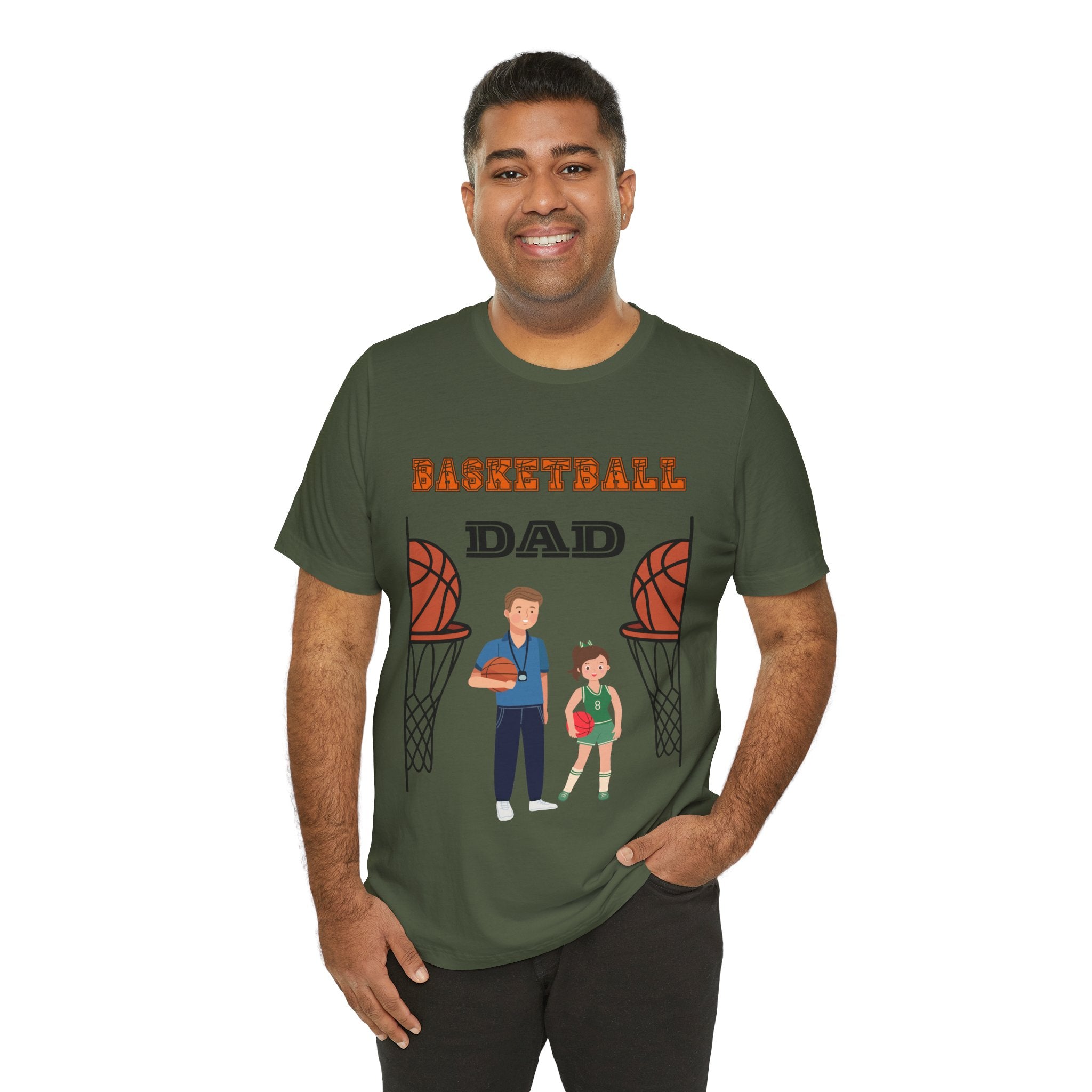 Adult Dad Basketball Daughter Graphic T-Shirt