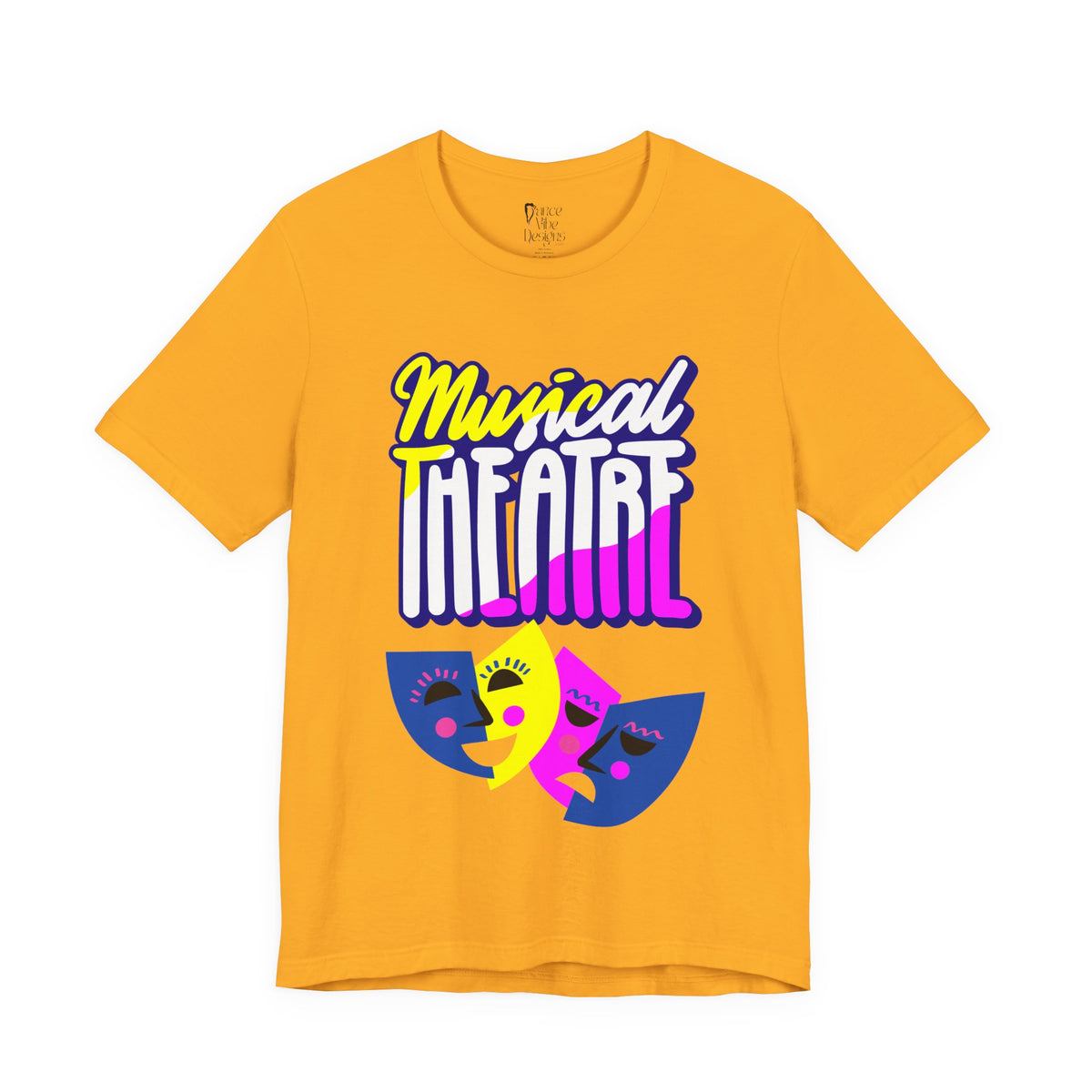 Adult Musical Theater Rainbow Mask Graphic T-Shirt