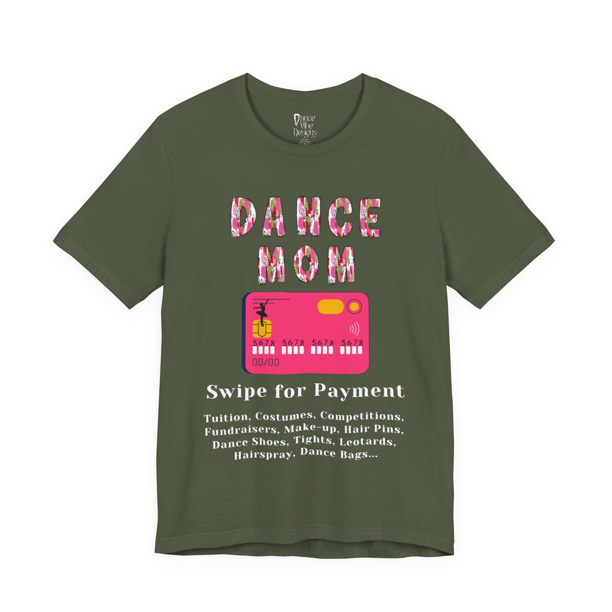 Adult Funny Dance Mom Credit Card Graphic T-Shirt