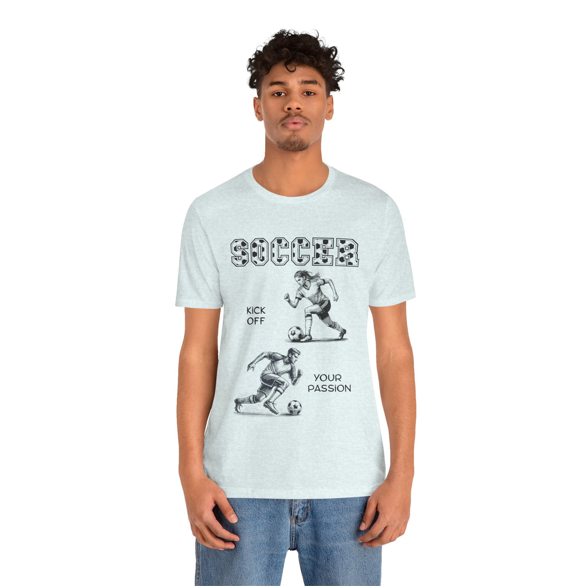 Adult Soccer Kick Off Your Passion Graphic T-Shirt