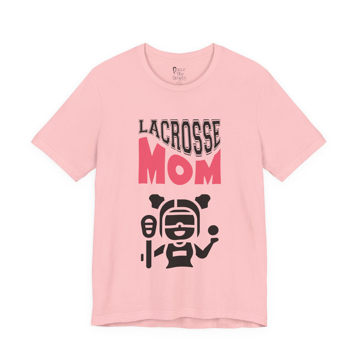 Adult Mom Lacrosse Cartoon Graphic T-Shirt